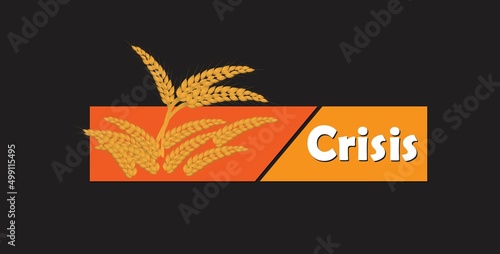 Food crisis illustration. Global food security. Vector.