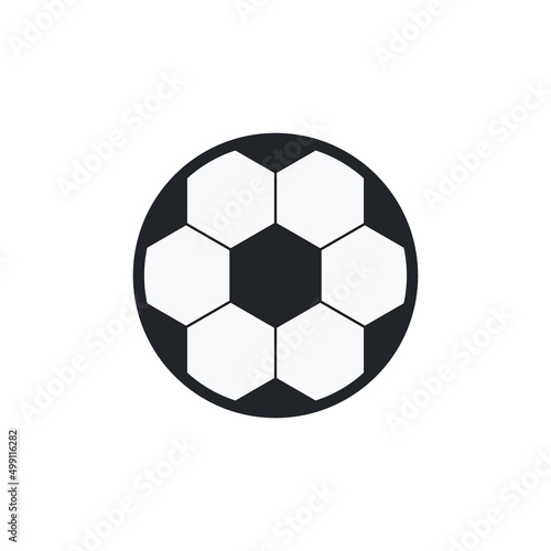 Soccer ball with Flat design on a white background  Vector.