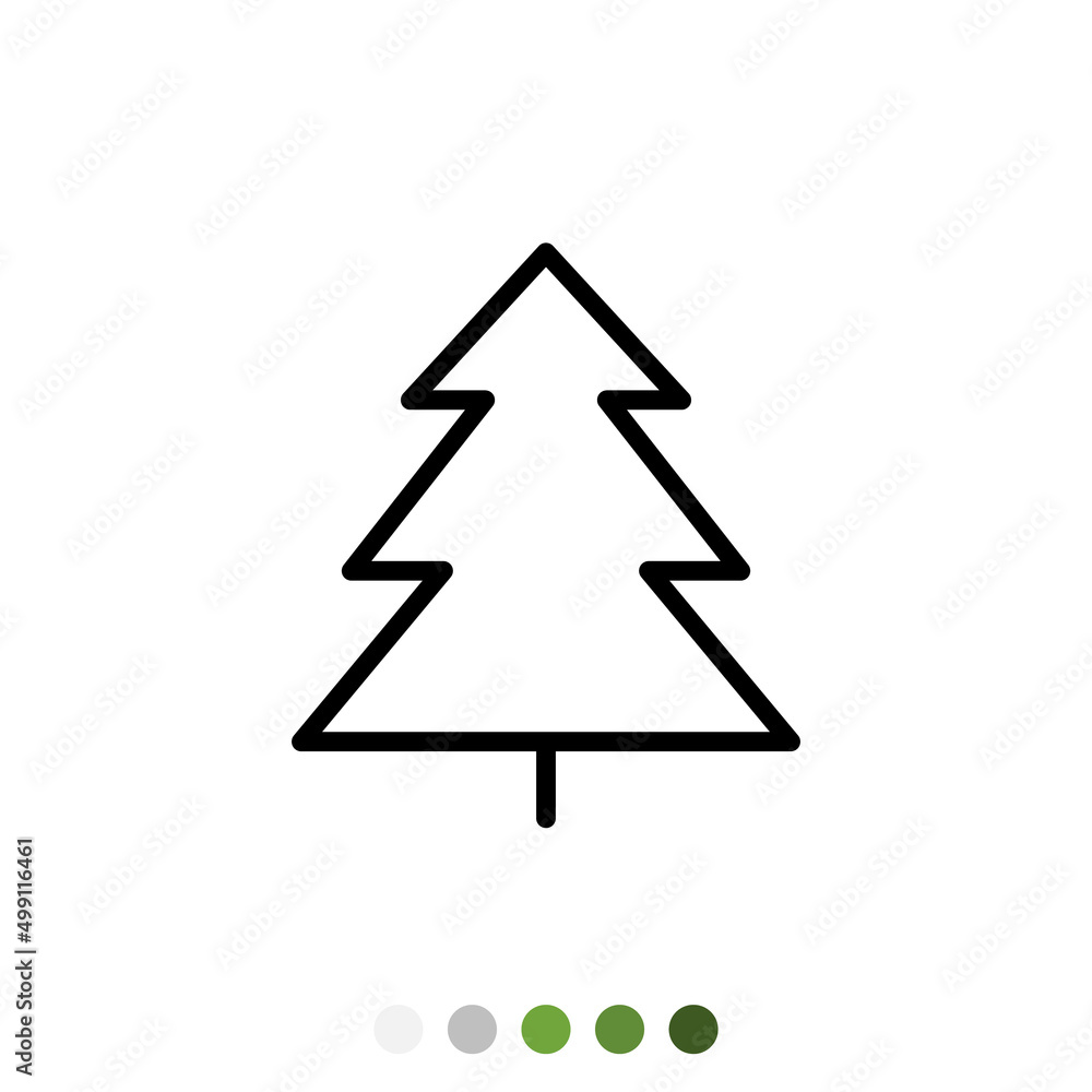 Pine tree or Christmas tree outline icon, Vector. Pine tree or Christmas tree outline icon, Vector.