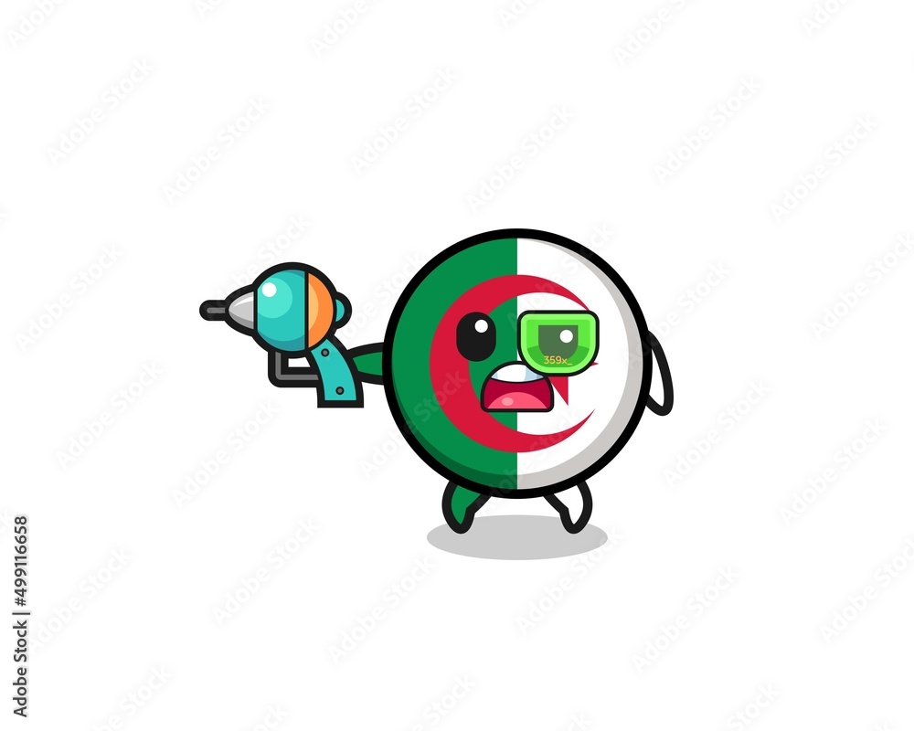 cute algeria flag holding a future gun cute algeria flag holding a future gun