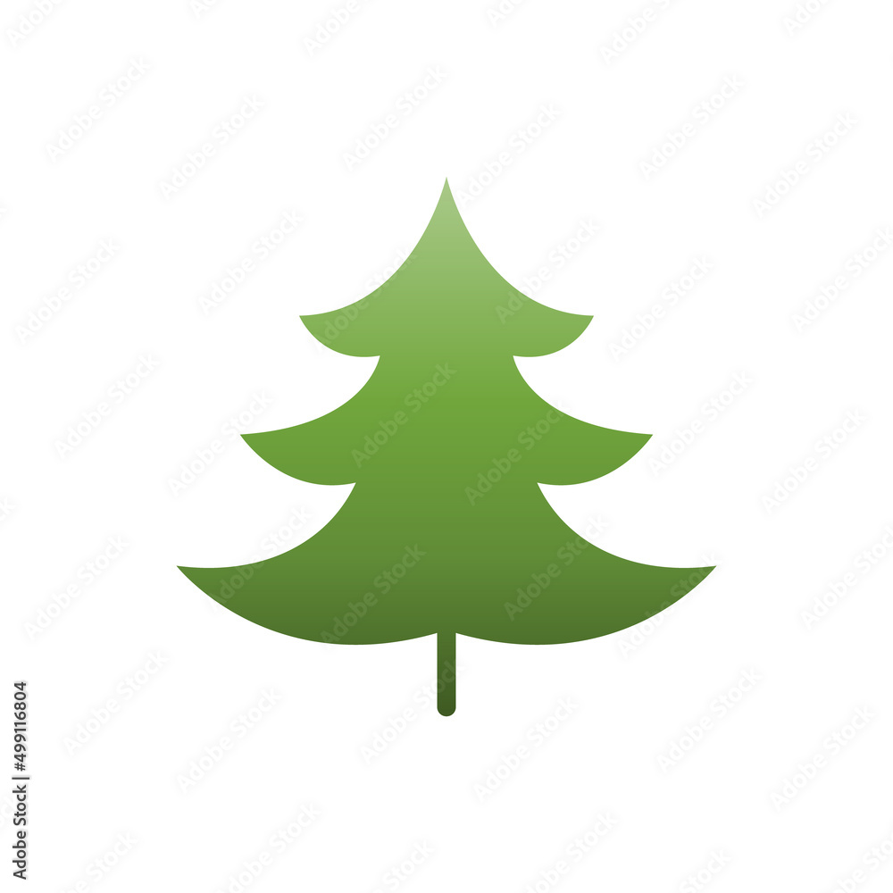 Pine tree or Christmas tree flat icon, Vector. Pine tree or Christmas tree flat icon, Vector.