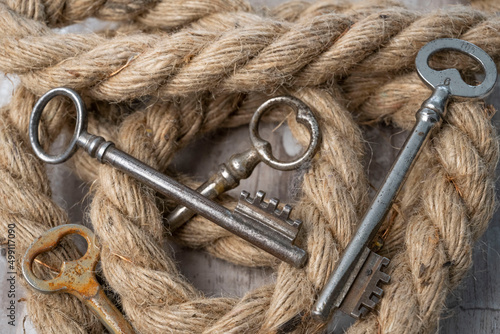 Photos clefs anciennes dans les cordes