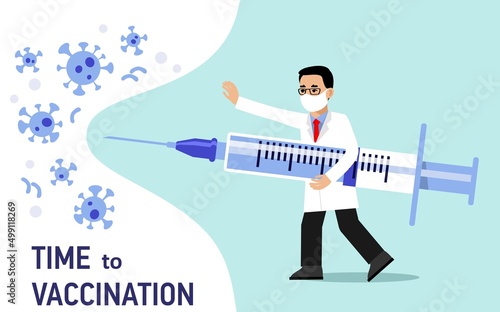 People vaccination concept for immunity health. Covid-19.