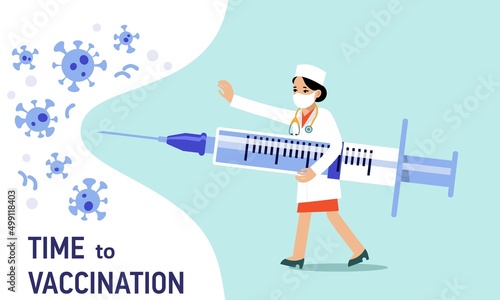 People vaccination concept for immunity health. Covid-19.