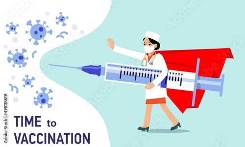 People vaccination concept for immunity health. Covid-19.