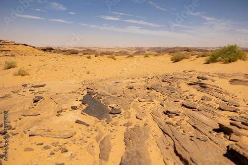 Natural outcrop rock formations in the Sharaan Nature Reserve in Al Ula, north west Saudi Arabia