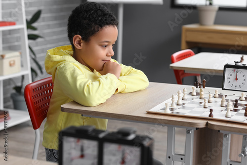 Little African-American boy...