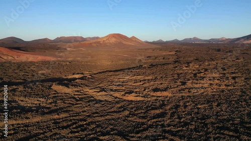 Aerial -  Volcanic Landscape, Lanzarote, Canary Islands photo
