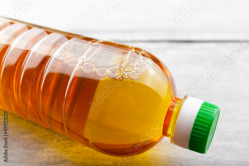 Tablou pe pânză Bottle sunflower oil.Natural unrefined sunflower oil.