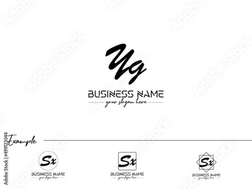 New YG Logo, Signature Yg gy Logo Letter Design For Business photo