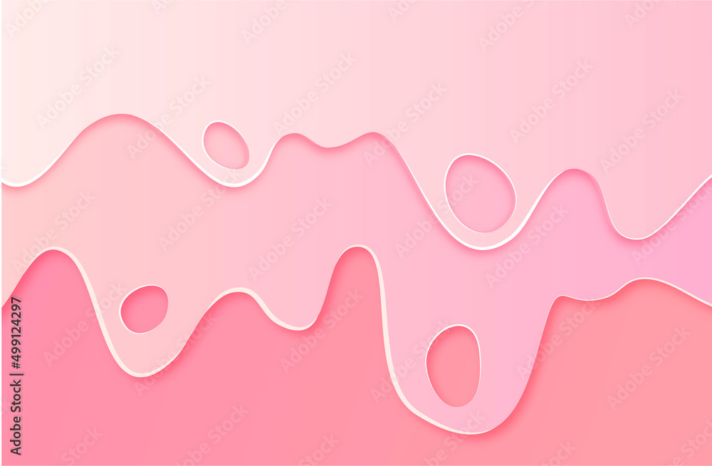 Abstract pink paper cutout background. banner with pink slime paper cutout waves - Abstract paper cutout slime background Abstract pink paper cutout background. banner with pink slime paper cutout waves - Abstract paper cutout slime background