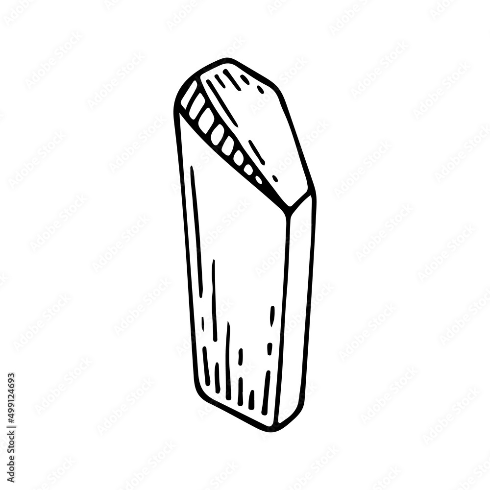 Crystal line. A magical symbol of good energy. Witch tool. Crystal stone with different facets. Jewelry mineral. Mystical stone. Hand drawn vector doodle illustration. Simple outline element. Crystal line. A magical symbol of good energy. Witch tool. Crystal stone with different facets. Jewelry mineral. Mystical stone. Hand drawn vector doodle illustration. Simple outline element.