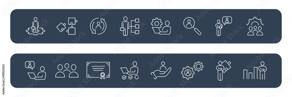 Business Management icons set . Business Management pack symbol vector elements for infographic web