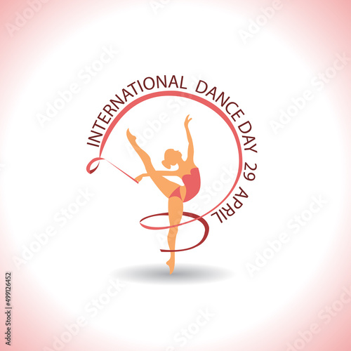 International dance day 29 april. Logo icon vector illustration.