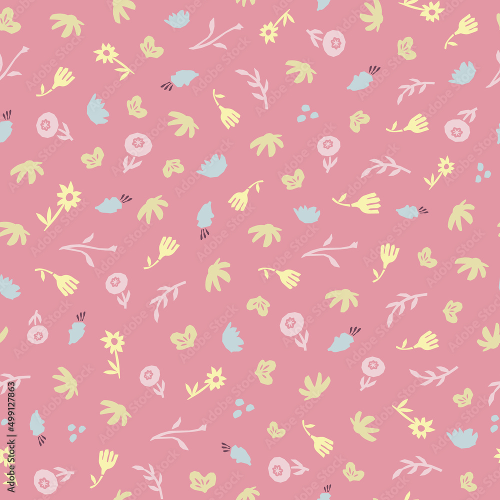 Spring summer botanical seamless pattern Spring summer botanical seamless pattern
