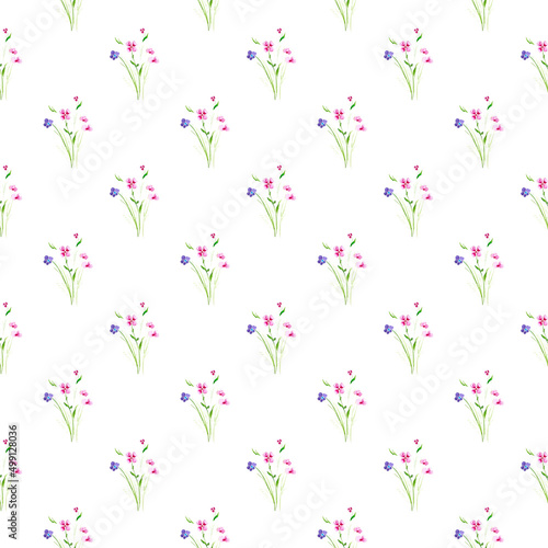 Seamless flowers pattern, floral print for wrapping and textile. Endless Decorative Background design. Perfect for textile and scrapbooking. © ANASTASIA