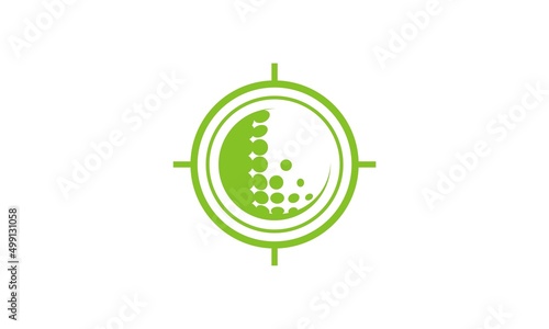 creative stylish target logo vector design concept illustration