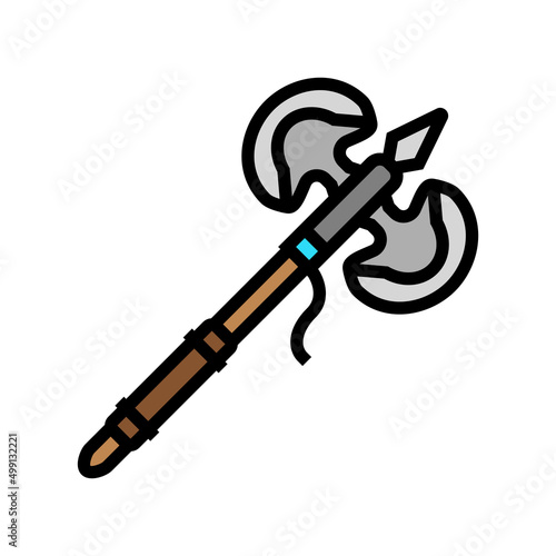 ax weapon color icon vector. ax weapon sign. isolated symbol illustration