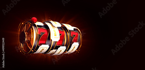 casino slot machine free spin tickets 3d render 3d rendering illustration  photo