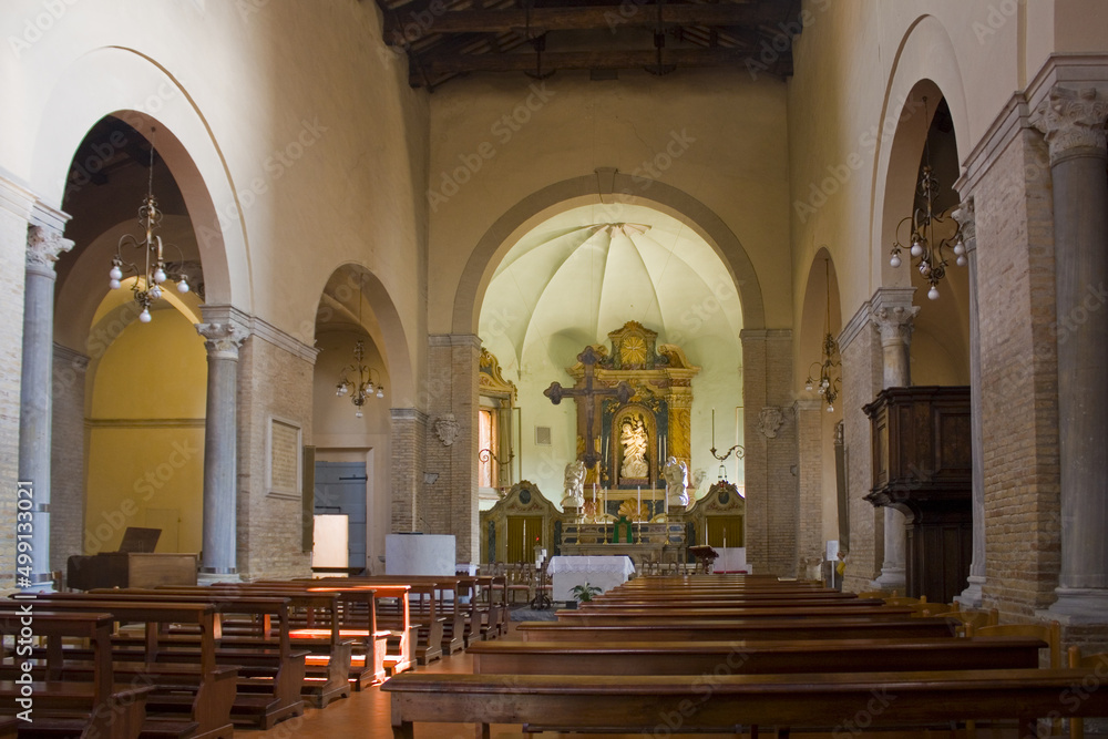  Interior of Church Santa Maria Maggiore in Ravenna, Italy