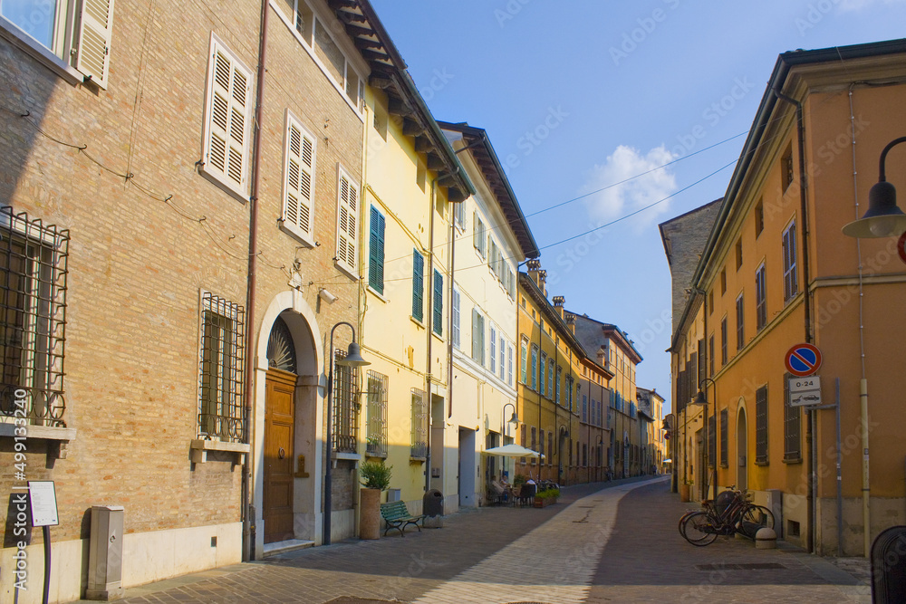 Street of Old Town in Ravenna, Italy