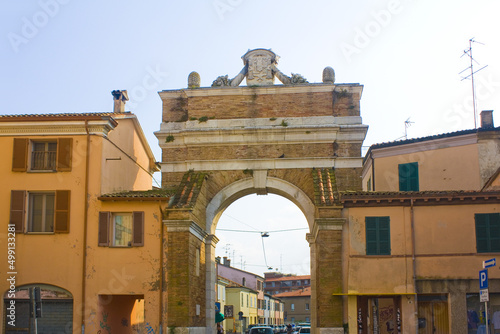 Gate of Ravegnana (or Porta Ravegnana) in Ravenna, Italy photo