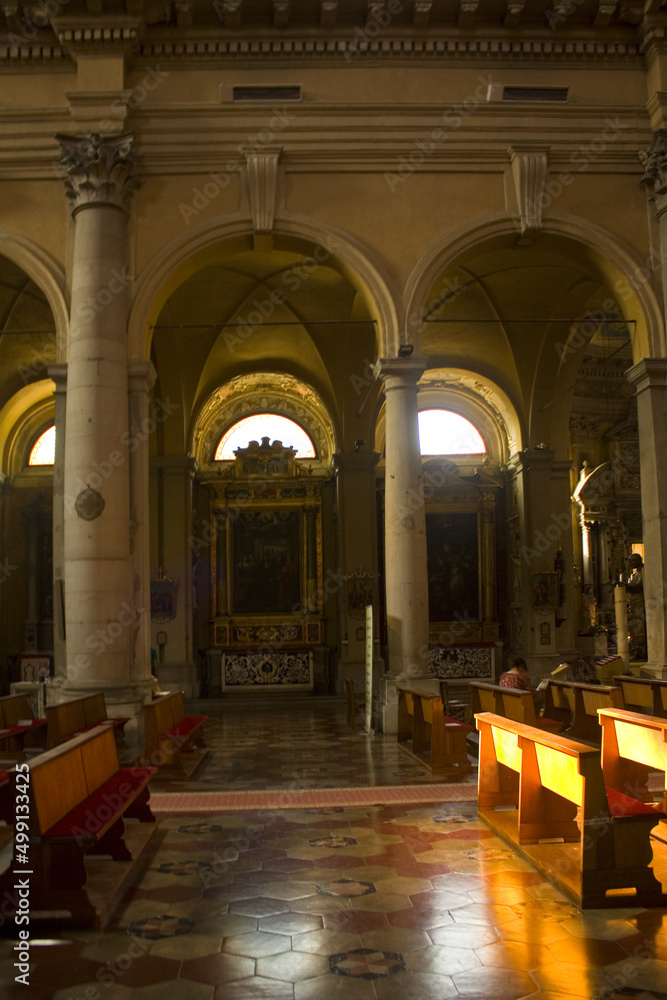 Interior of Basilica of Santa Maria in Ravenna, Italy