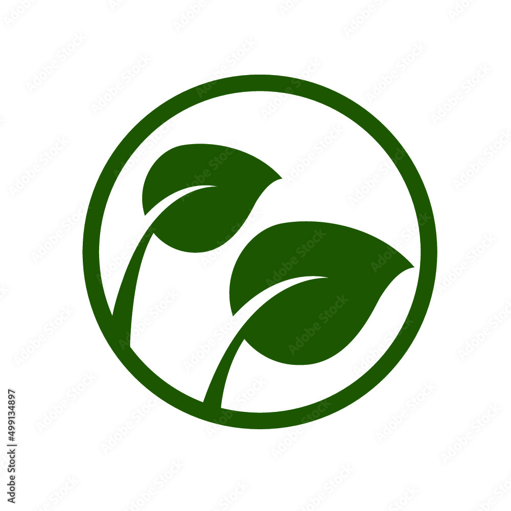 Green leaf logo vector icon Green leaf logo vector icon