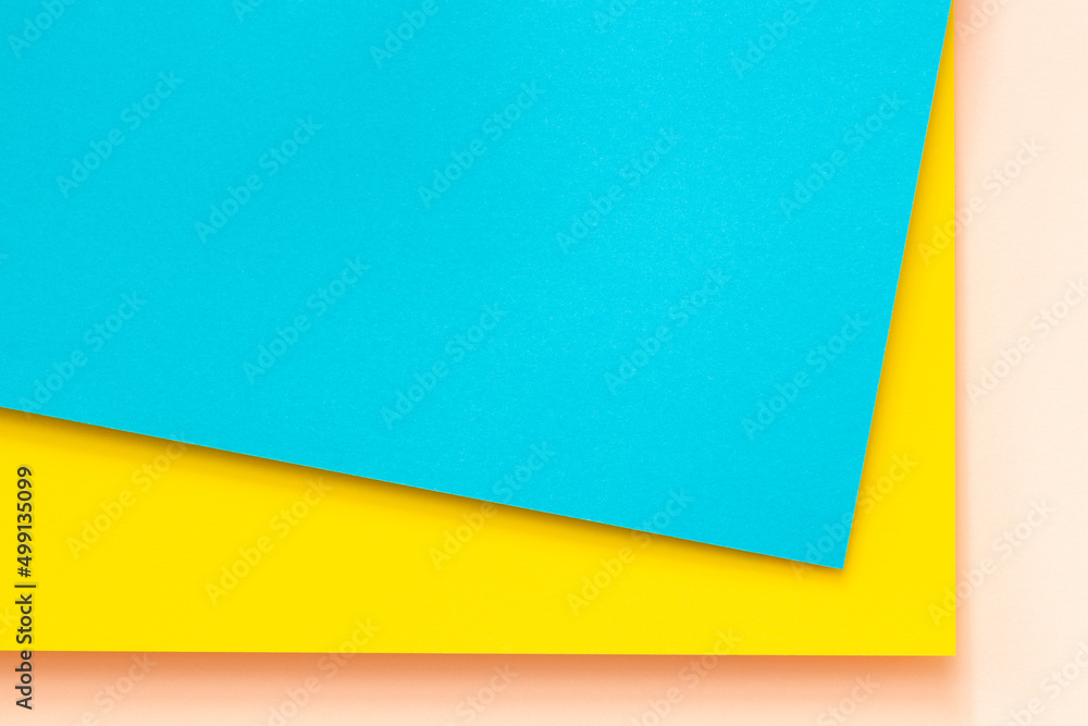 Abstract color papers geometry flat lay composition background with blue, yellow, pink color lines and shapes. Top view Abstract color papers geometry flat lay composition background with blue, yellow, pink color lines and shapes. Top view