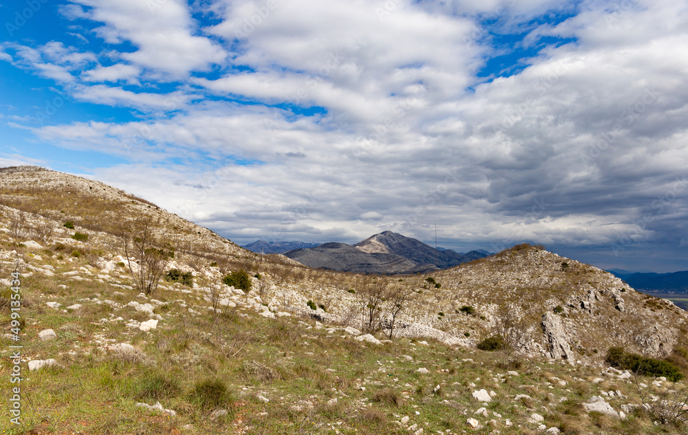 Mountains in the Dolmatia region in Croatia.