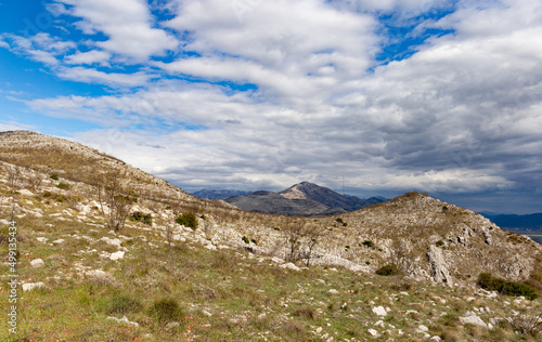 Mountains in the Dolmatia region in Croatia.