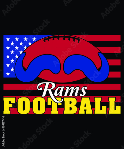 rams football t shirt design