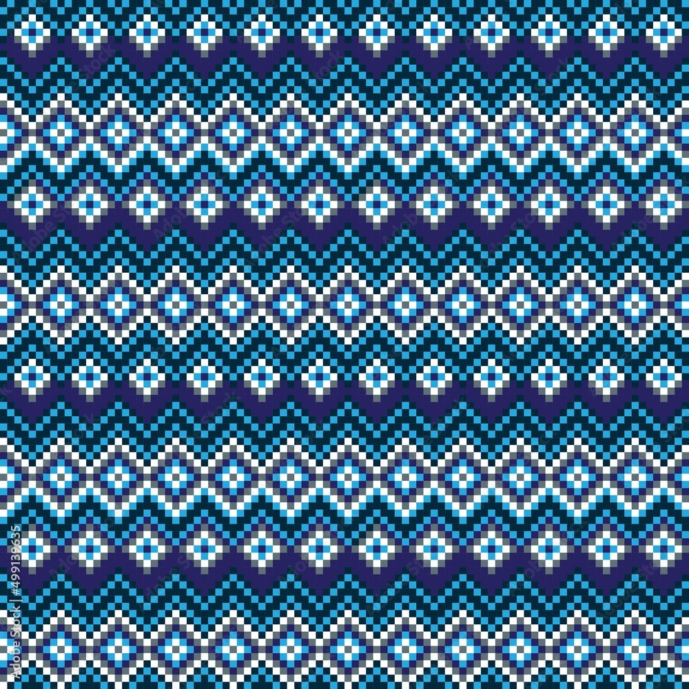 Argyle Fair Isle Seamless Pattern Design Argyle Fair Isle Seamless Pattern Design