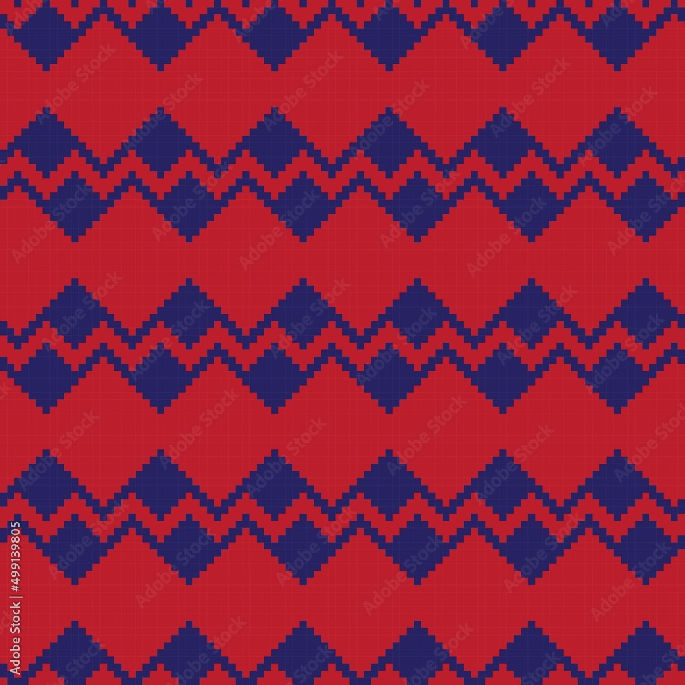 Argyle Fair Isle Seamless Pattern Design Argyle Fair Isle Seamless Pattern Design