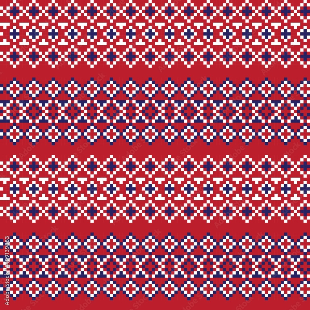 Argyle Fair Isle Seamless Pattern Design Argyle Fair Isle Seamless Pattern Design