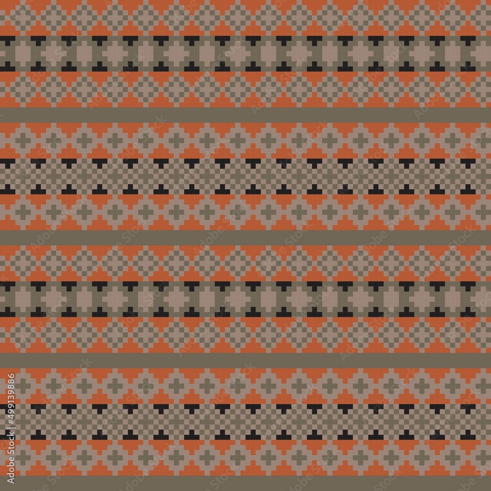 Argyle Fair Isle Seamless Pattern Design Argyle Fair Isle Seamless Pattern Design