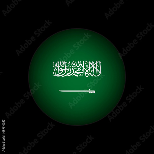 Country Saudi Arabia. Saudi Arabia flag. Vector illustration.