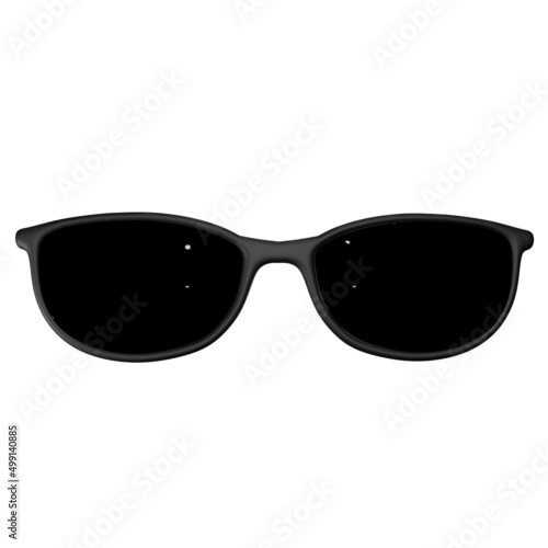 Oblong sunglasses with black frames