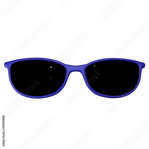 Oblong sunglasses with navy frames