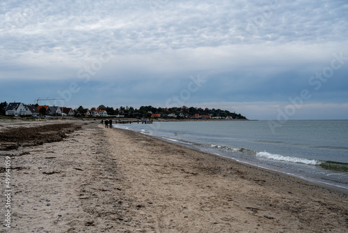 A beautiful dark winter sky over a beach. Picture from Gilleleje  Denmark