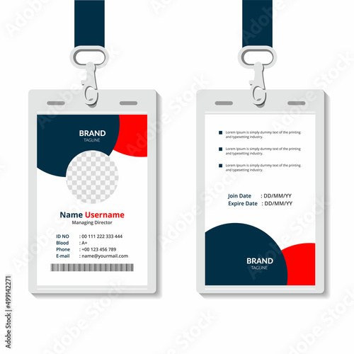 ABSTRACT ID CARDS TEMPLATE VECTOR