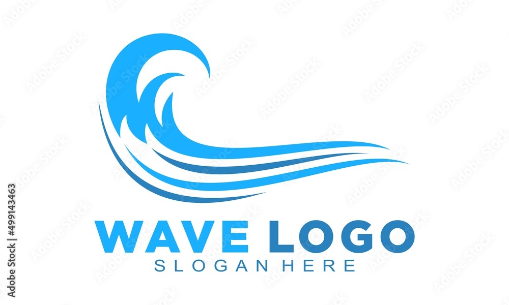 Sea wave illustration vector logo Sea wave illustration vector logo