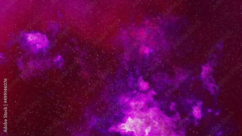 Purple and red Nebula and galaxies, science fiction. Beauty of deep space