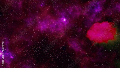 Purple and red Nebula and galaxies, science fiction. Beauty of deep space