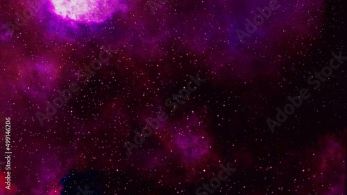 purple nebula and cosmic dust in deep space © AlexMelas