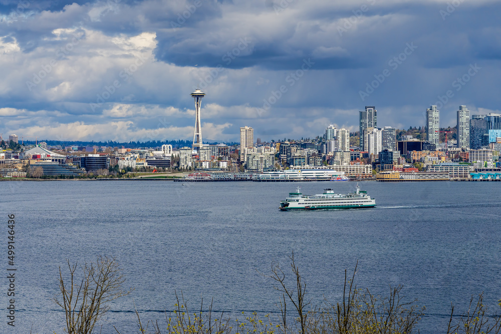 Seattle Skyline With Ferry 2