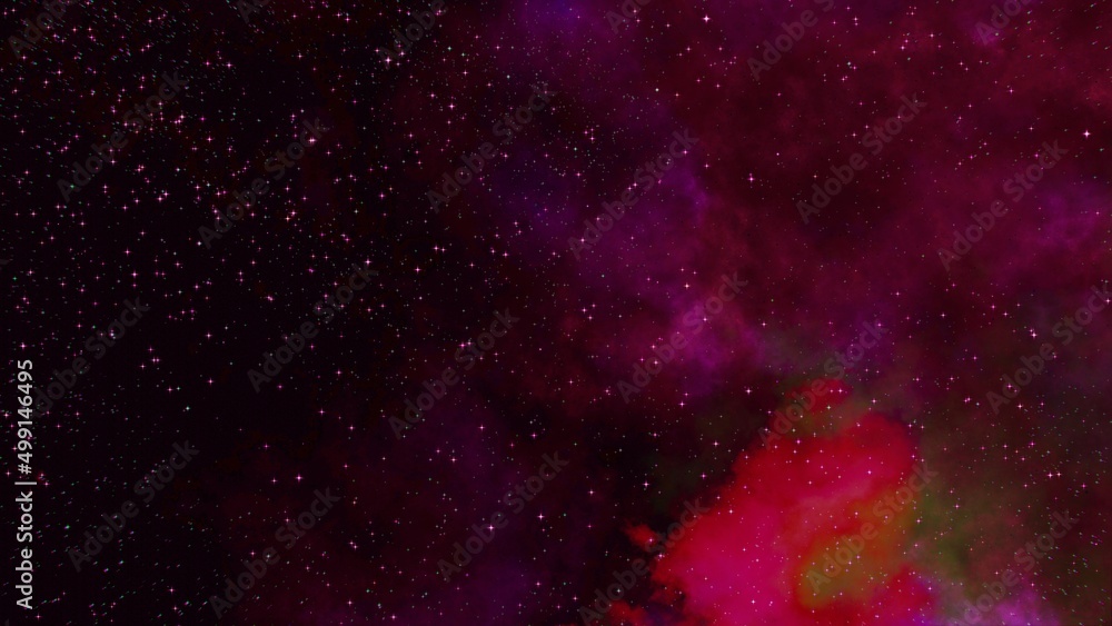 Fototapeta premium purple nebula and cosmic dust in deep space