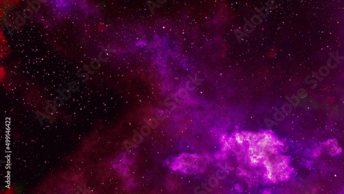 Fototapeta Naklejka Na Ścianę i Meble -  purple nebula and cosmic dust in deep space