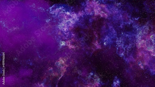 Fototapeta Naklejka Na Ścianę i Meble -  Etherial Purple Bursting Galaxy with stars