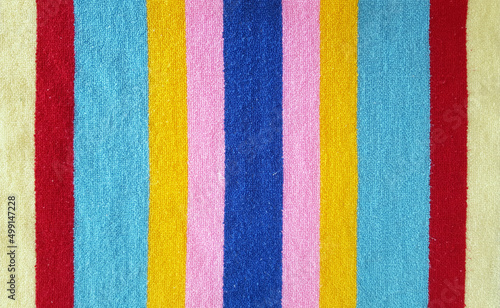 Close up the colorful towels